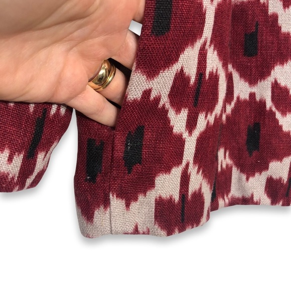 Michael Kors IKAT Swing Cropped Peplum Blazer With Pockets - Picture 5 of 11